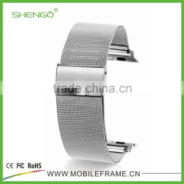 Shengo High Quality Genuine Stainless Steel Watch Strap For Apple Watch With Band Adapter photo-2