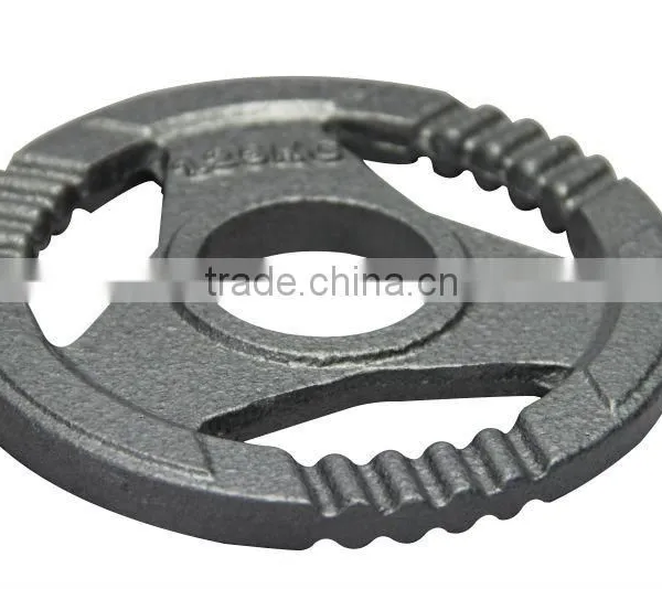 Grey Hammertone Olympic Plate With 3 Handles photo-3