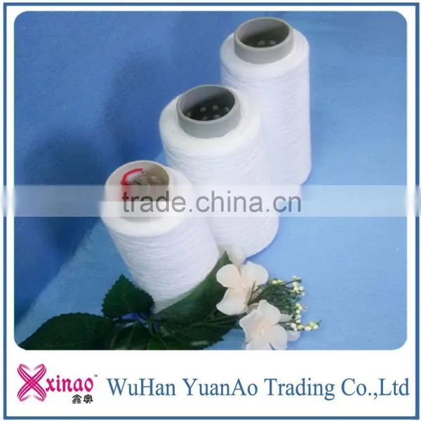 Polyester Paper Cone Yarn Spun Polyester Raw White Yarn in China 50s/2 photo-3