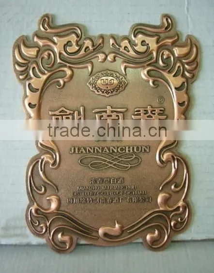 Metal Embossing Letter Sign, Embossed Logo Word Metal Aluminum Sign photo-3