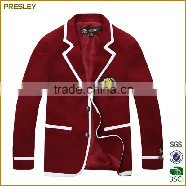 Presley OEM New Arrival Custom Suit Cheap Children Clothes Cotton Blazers photo-3