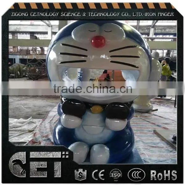 Christmas Fiberglass Statues Doraemon Statues Cute Cartoon Character Statue photo-2