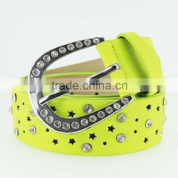 Women'sfashion Women Jeans Rhinestone Belt With Shiny Silver Rhinestone Buckles in Yiwu photo-2