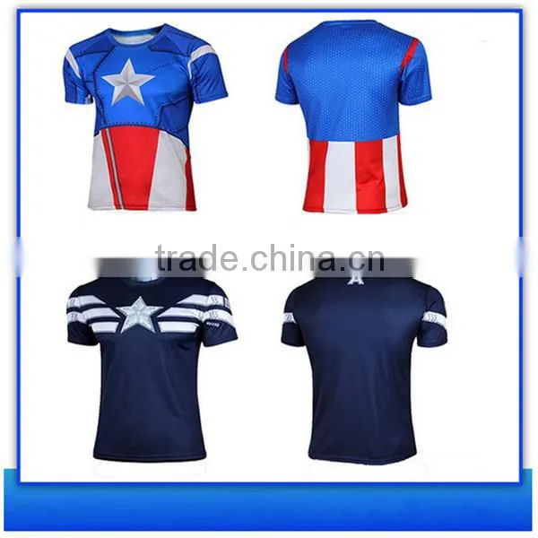 Bodybuilding Short Sleeve Marvel Cotton T Shirt Hot Items photo-2