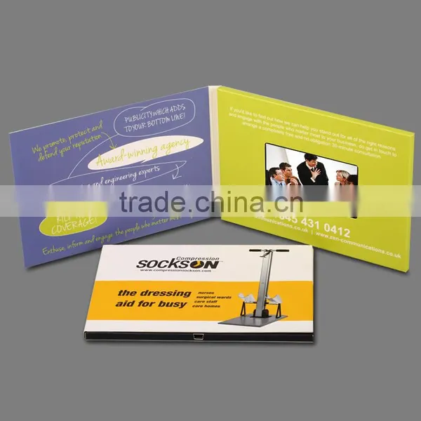 2016 the Newest Invitation Lcd Video Greeting Card,lcd Video Brochure Card photo-3