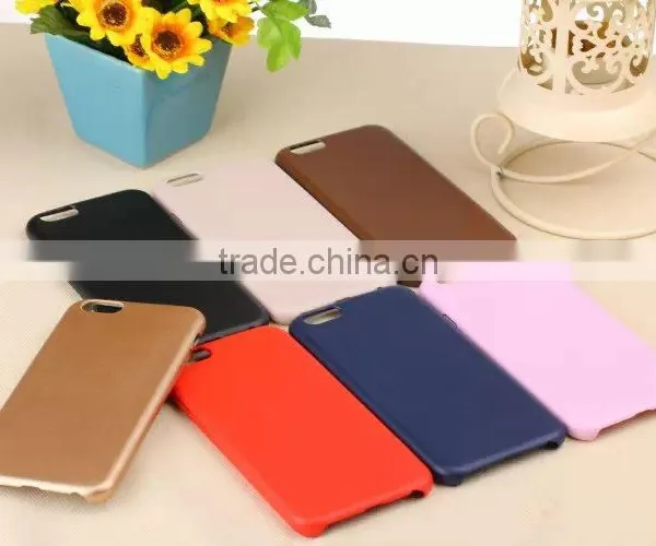 Solid Color PU Mobile Phone Back Case For IPhone 6s Plus photo-2