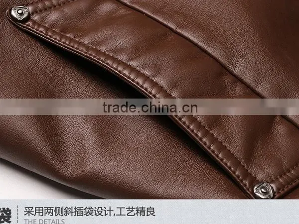 European Style and Spring Season Wholesale Men Leather Jacket photo-6