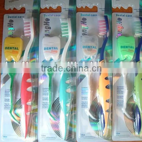 Tooth Brush With Dental Floss and Dental Floss Pick Set