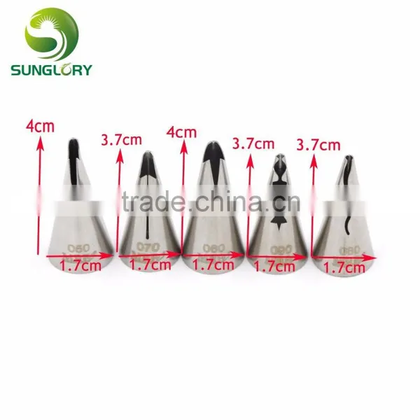 Hot Selling Wedding Cake Decorating Icing 5PCS Stainless Steel Russian Nozzles Pastry Bobbi Skirt Cake Nozzles Decoration Piping photo-2