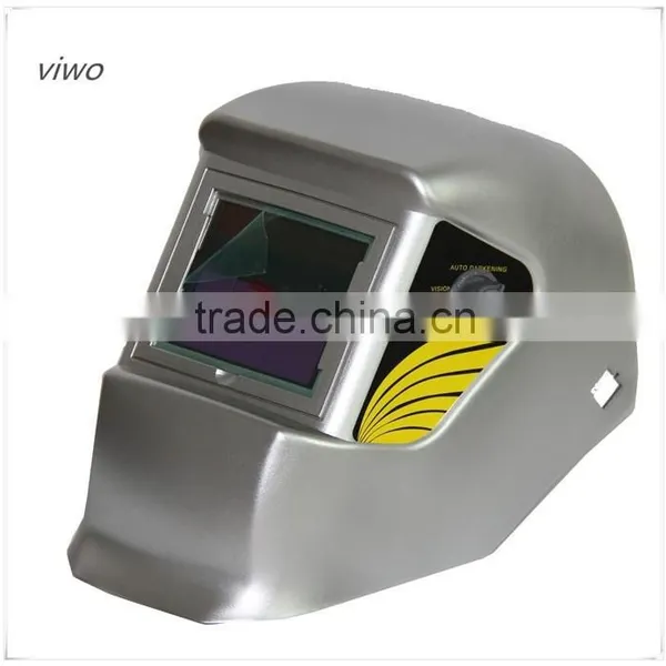 Silver Solar Power Auto Darken Welding Helmet Black Frosted Welding Helmet
