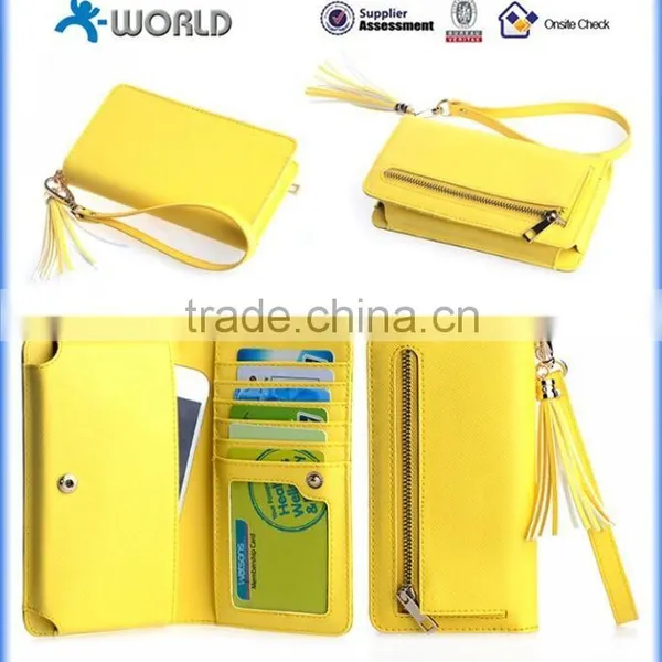 Cute Zipper Leather Wallet Case For IPhone 6S With Wrist Strap photo-2
