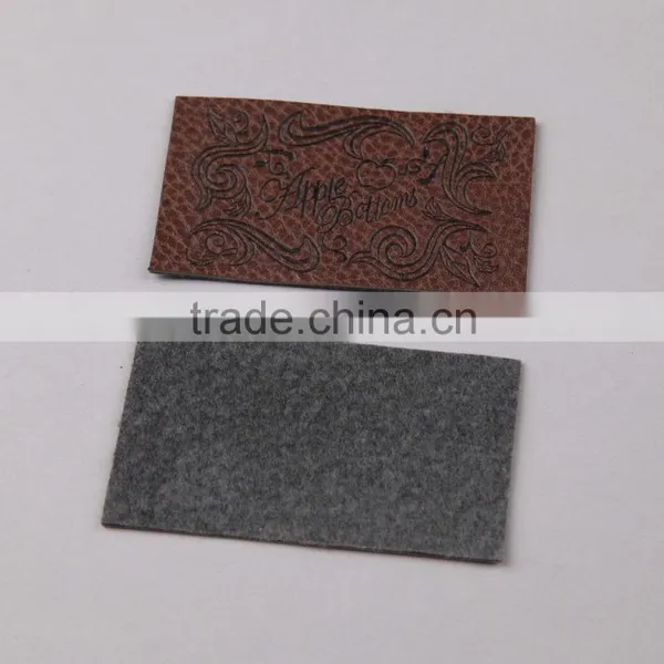 Fashion Rectangle Size PU Label Garment Leather Patch photo-3