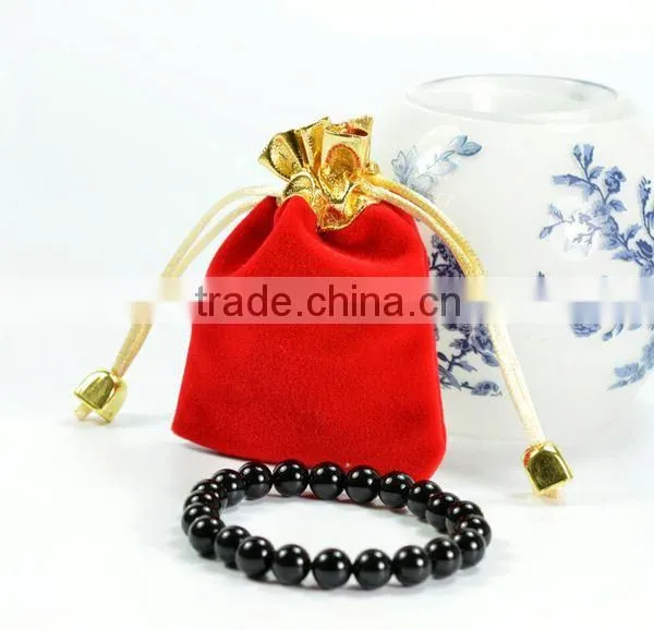 Fancy Gift Drawstring Gold or Silver Metallic Pouches photo-3