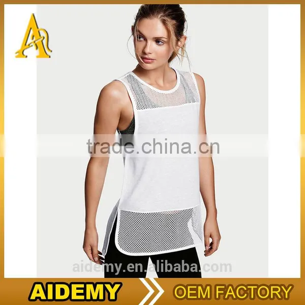 Wholesale Fitness Activewear Women's Mesh Tank Top Sexy t Shirt photo-4
