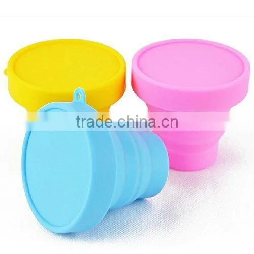 BPA-Free Dishwasher Safe Folding Collapsible Silicone Travel Camping Cup photo-5