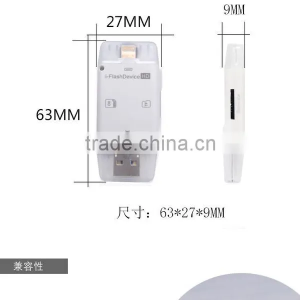 Universal I Flash Drive TF SD Memory Card Reader for IPhone 5 5s se 6 6s 6s Plus Andriod Phone photo-3