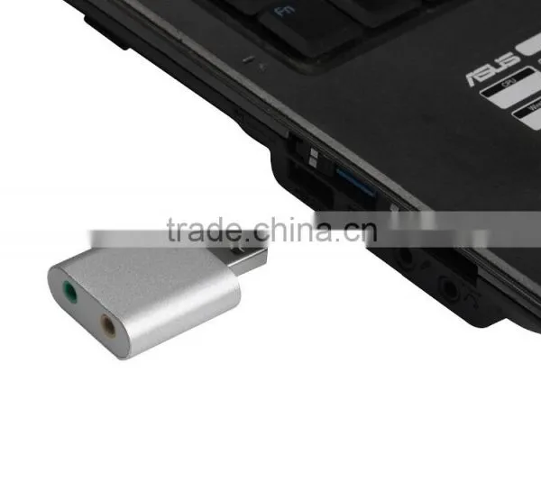 Aluminum Alloy Sound Card Adapter, Virtual 7.1 Channel Usb Sound Adapter, 7.1 Channel Sound Card photo-3