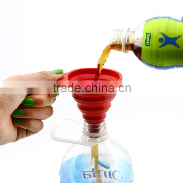 Hot Selling Food Grade Silicone Collapsible Folding Funnel for Kitchen Tools photo-6