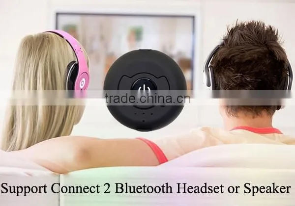 One With Two Bluetooth Transmitter Bluetooth Headset CSR4.0 Simultaneously Connect Two Bluetooth Audio Adapter photo-2