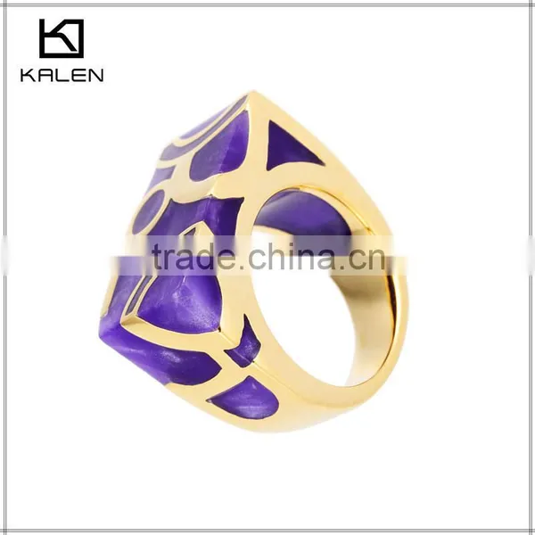 2015 Beautiful Fashion 22k Dubai Gold Finger Ring Engagement Designs photo-3