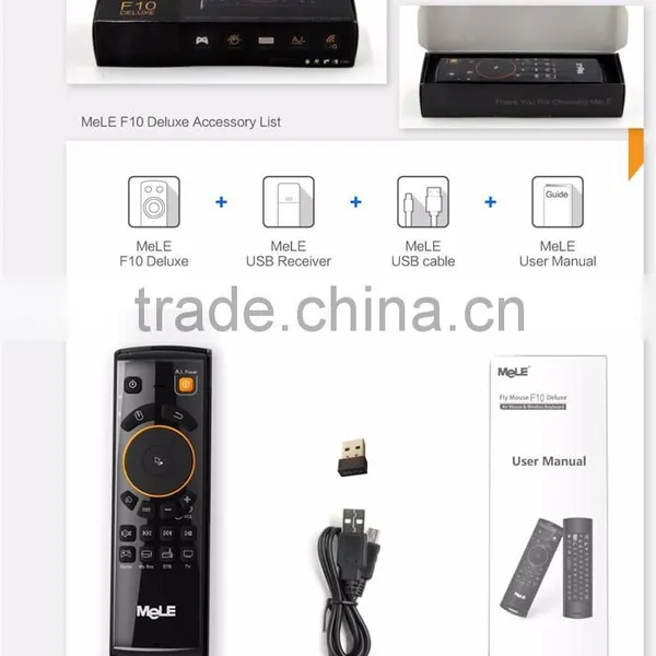 Mele F10 Pro 2.4GHz Wireless Keyboard Motion Controller With Fly Air Mouse Earphone & Microphone for Android TV Box photo-4