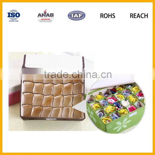 30 Slots Drawer Organizer for Underwear Socks Ties Accessories Non-Woven Fabric Storage Bags photo-2