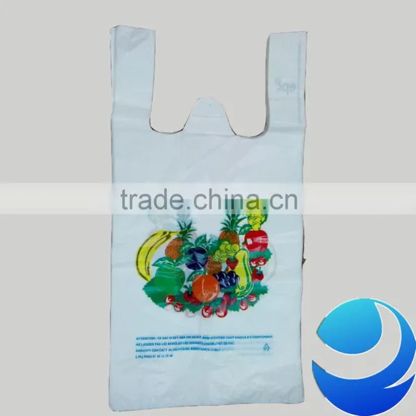 2% EPI Biodegradable Custom Printed Plastic T-shirt Type Charity Bags photo-2