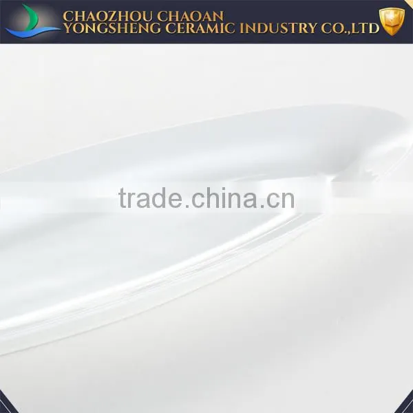 New Design Restaurant Ceramic Long Fish Plate Wholesale photo-2