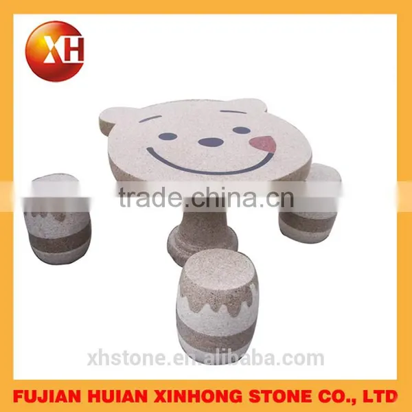 Nature Stone Table and Chairs With High Polished on Top photo-2