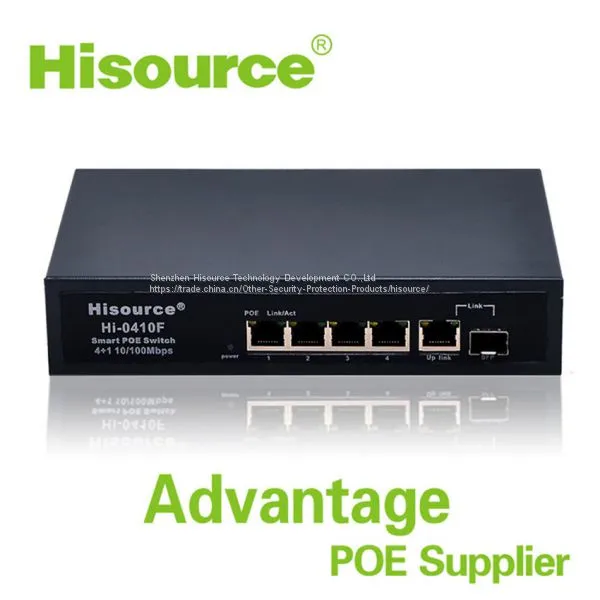 Unmanaged Poe Switch Fiber Optic 4+2 Port 48V for CCTV photo-4
