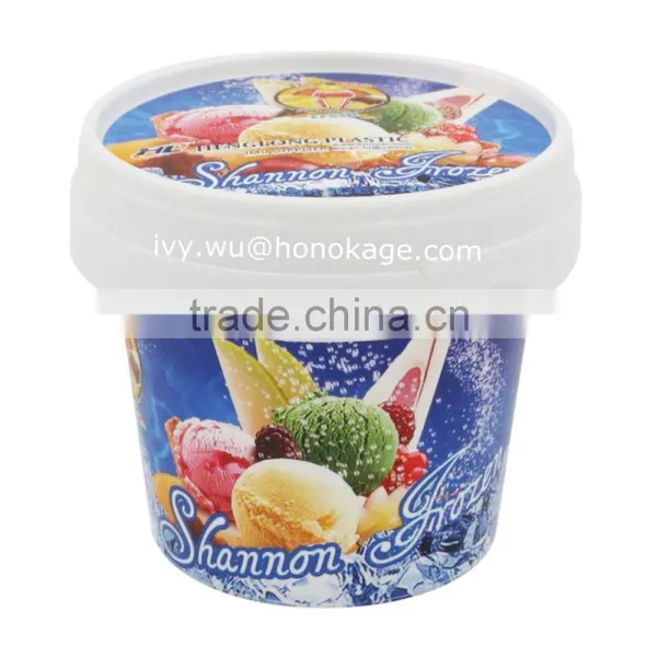 125Ml Ice Cream Tub With Lid Spoon, Round Custom Logo Prited Ice Cream Container photo-4