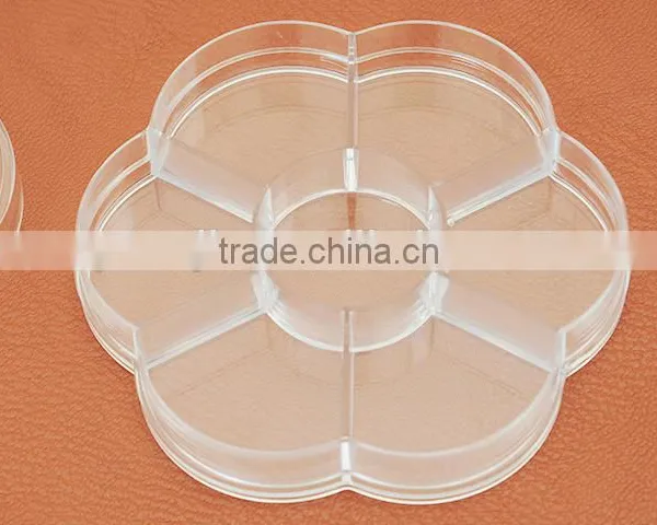 Plum Blossom Shape 7Lattice With Cover Storage Box photo-2