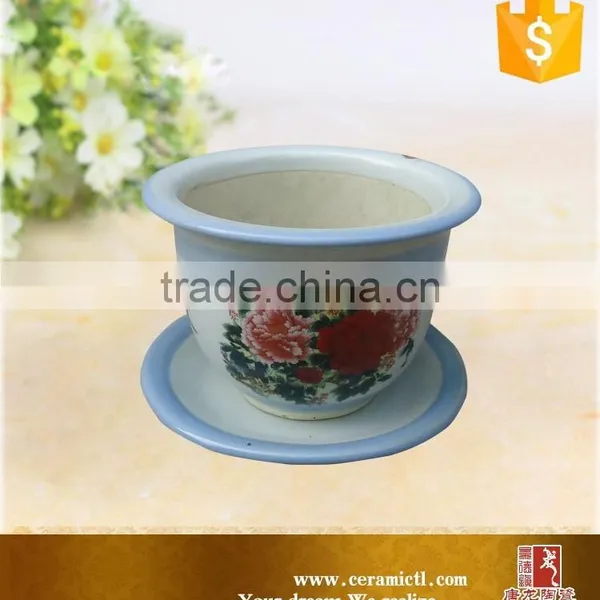Hand Painting Hexagonal Flower Pot for China Ceramic Home Decor photo-3