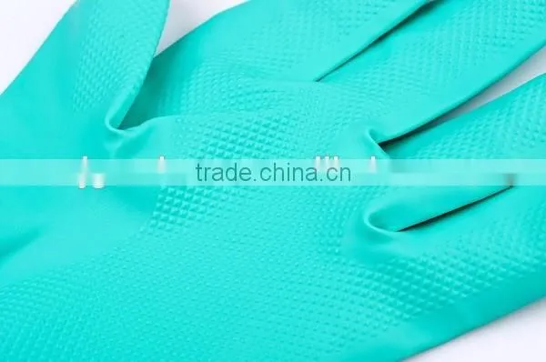 Green Nitrile Washing Up Household Rubber Gloves photo-3