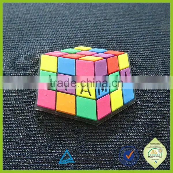 Wholesale Custom Rubik's Cube Shape Patch Iron on Clothing photo-2