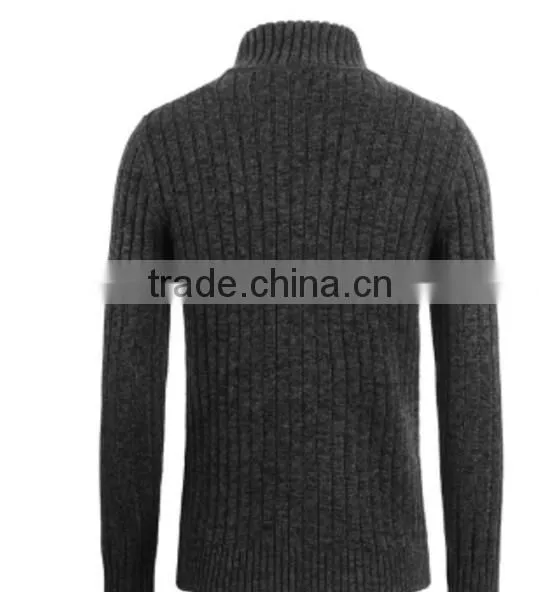 Men's Stripes Pullover Nice Cotton Cashmere Sweater/Men Slim Collar Cotton Sweater photo-2