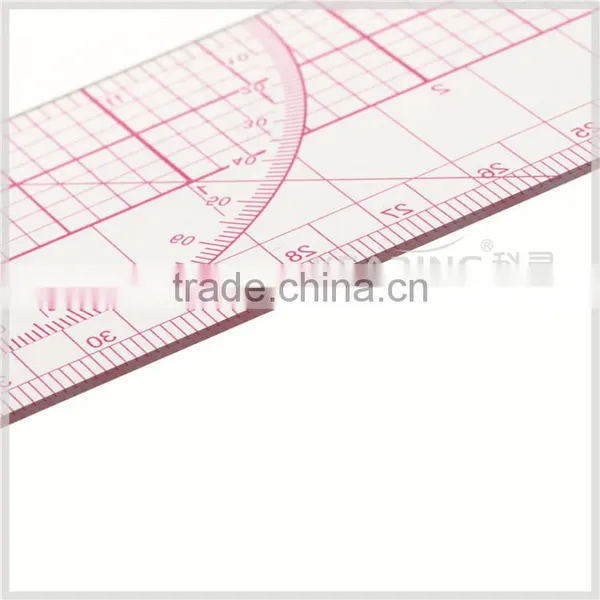 Kearing Inch & Metric Scale 2'' * 24'' & 60cm PVC Quilting Straight Grading Ruler for Sewing Plastic Rulers# 8097 photo-4