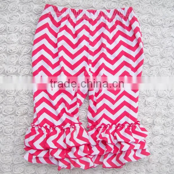 Hot Sale Rainbow Kids Ruffle Bottom Pants Cute Newborn Clothes Girls Triple Ruffle Pants Wholesale photo-4