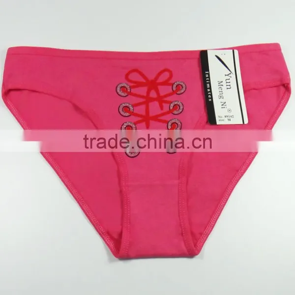 Breathable Cotton Girls Briefs Fancy Printed Ladies Panties Sexy Lingerie photo-3