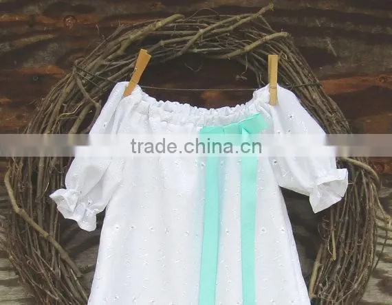 2017 New Arrival Baby Clothes Wholesale Hot Sale White Cotton Cheap Children's Boutique Fashion 3-5 Year Old Girl Dress photo-2
