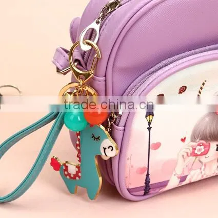 New Stylish Cartoon Wristband Keychain,cute Ladies Car Key Holders,horse Bag Jewelry Dangles photo-3