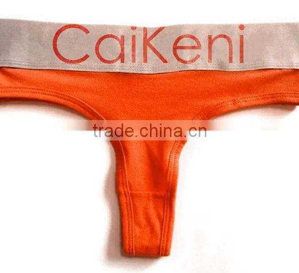 OEM Customized Your Own Brand Logo Design on Elastic Silver Band High Cut G-String Hipster Cotton Lady Boxer Briefs Women Briefs photo-3