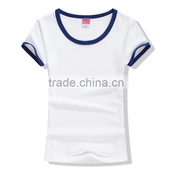 Factory New Style 95%cotton 5% Spandex Women's t Shirt/custom Blank White Short Sleeve Women T-shirts photo-3