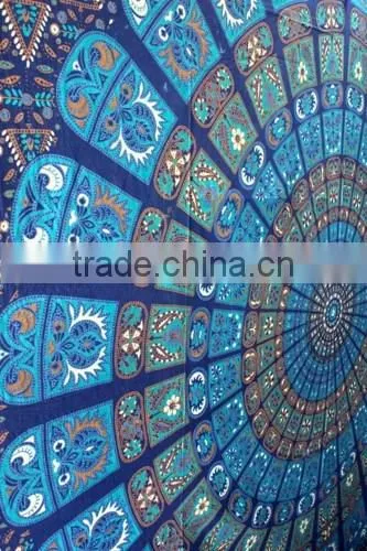 Hippie Tapestry Mandala Tapestry Wall Hanging Blue photo-2
