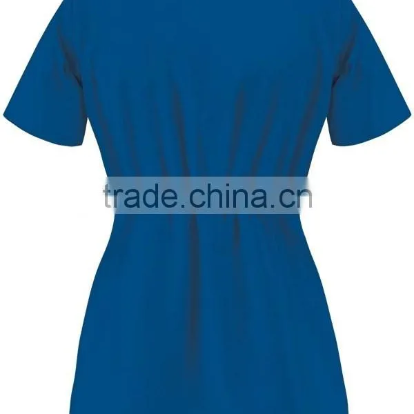 New Inset V-Neck Four Pocket Scrub Top With Back Elastic photo-4