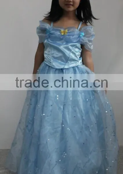 2016 Instyles Blue Elsa Costume Costplay Party Princess Girls Dresses Age 6-7 photo-2