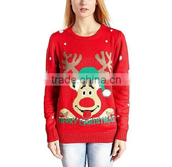 Fashion Casual Christmas Sweater Knitting Patterns Adult Cute Jumper photo-2