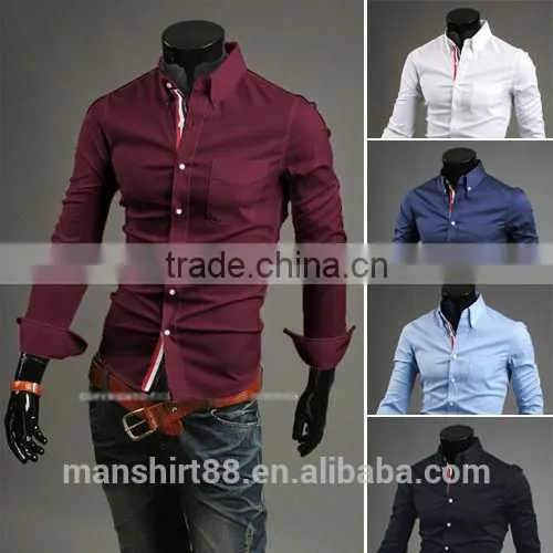 Custom Latest Fashion Long Sleeve Slim Fit Casual Shirt photo-5