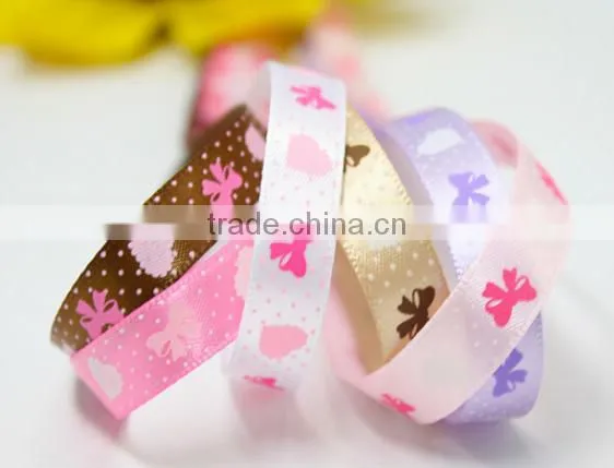 Hi-ana Ribbon 175 Chevron Printed Grosgrain Ribbon Cheer Bow Ribbon photo-2