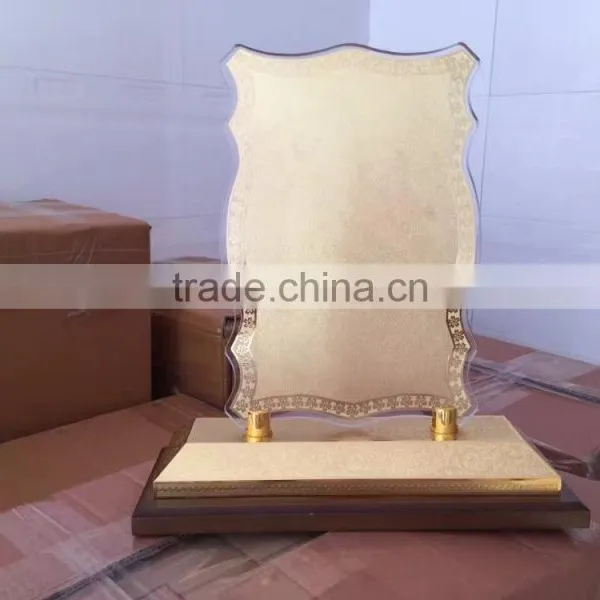 2017 New Design k9 Crsytal Metal Gold Plated Trophy With Metal Wooden Base JKC-015 photo-6